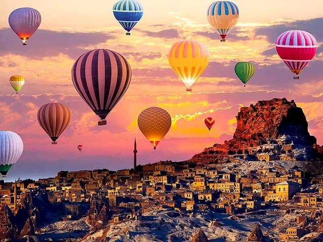Vicloon Puzzle 1000 Teile Heißluftballon Poster 🎈🧩 - Muttertagsgeschenk