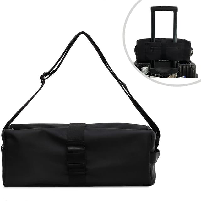 Klein Sporttaschen Für Damen und Herren - Woukksy Reisetasche Tragbar Wasserdicht Fashionable Crossbody Bag Für Wochenendausflug, Fitnessstudio, Schwimmen, Reisen, Yoga und Sauna (Schwarz) 🎒