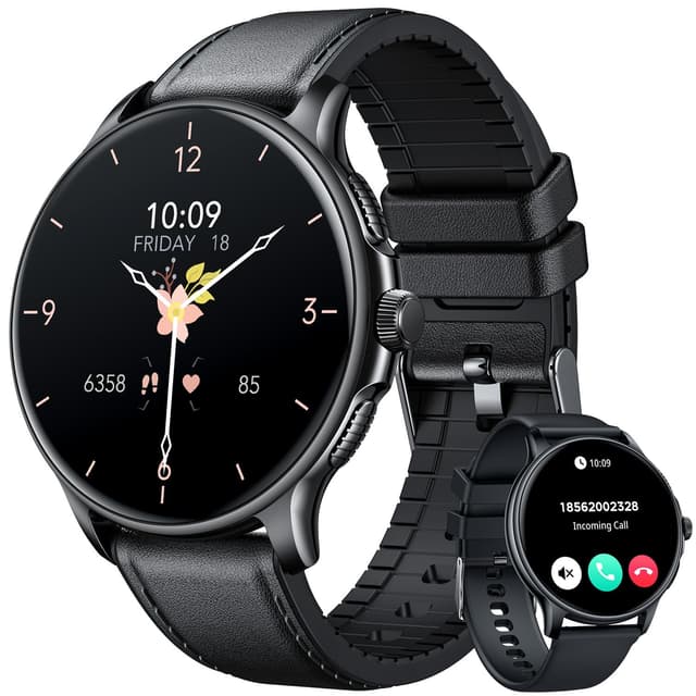 Smartwatch Fitnessuhr Sportuhr mit Telefonfunktion - 1,43 Zoll AMOLED Herren Smart Watch in Schwarz 📱⌚
