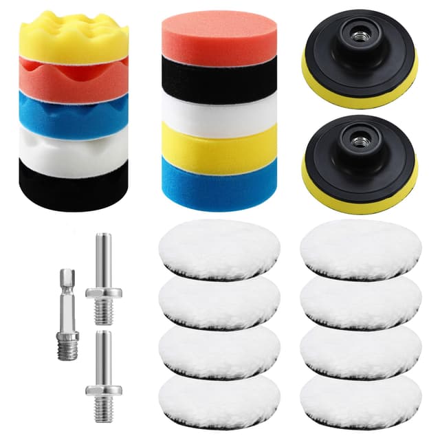 🚗 23 Stück 80mm Polierschwämme Pads, Polierset Auto 🛠️
