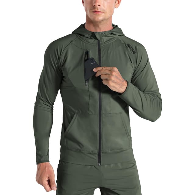 BROKIG Leichte Hoodie Herren 🏃‍♂️💨💪