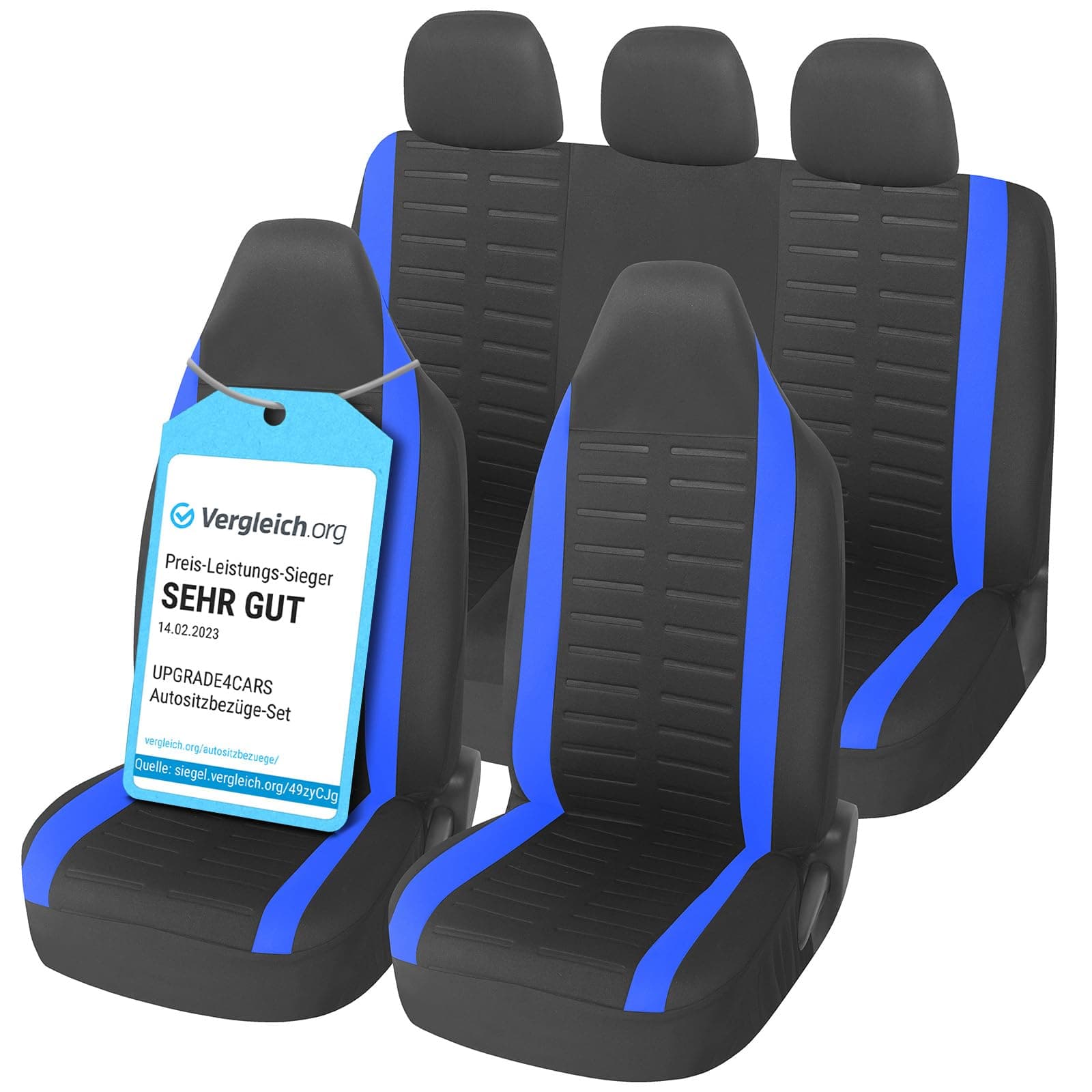 Upgrade4cars Autositzbezüge Set für Pilotensitze in Blau 🚗