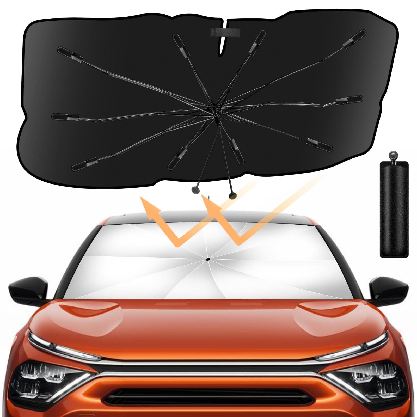 🌞🚗 Sonnenschirm Auto Frontscheibe - Auto Sonnenschutz UV-Schutz & Hitzeblock