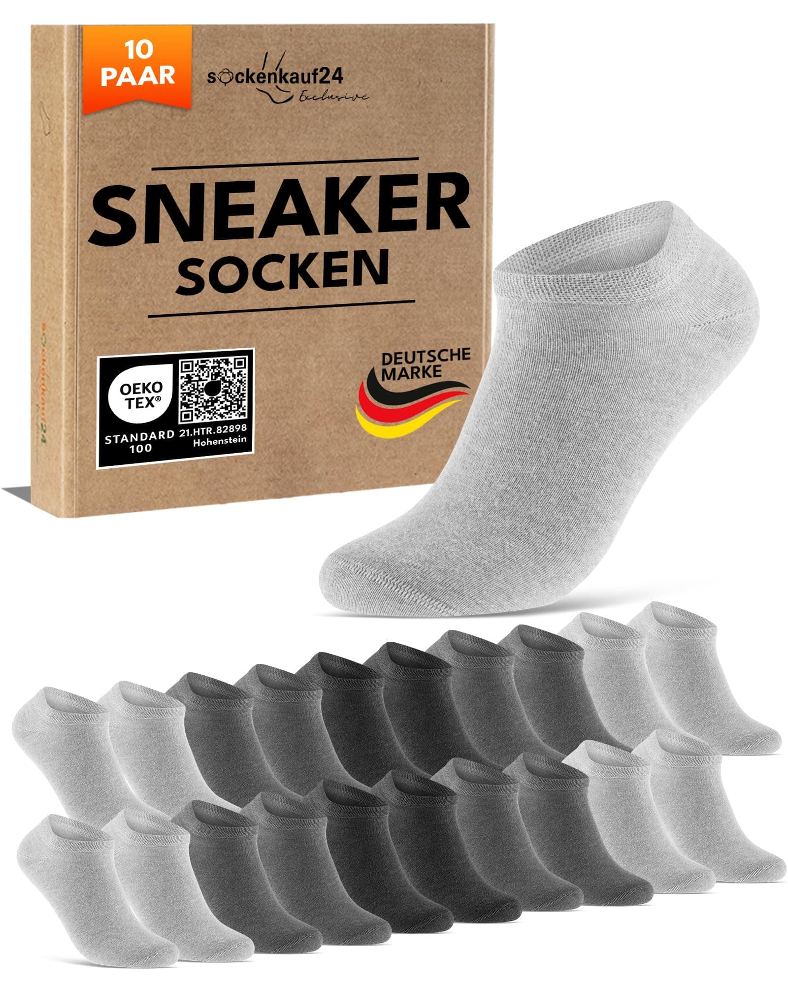 🧦 10 Paar Premium Sneaker Socken für Herren & Damen - Hochwertige Qualität!
