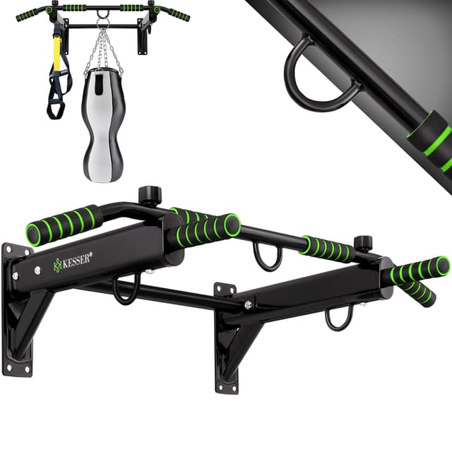 KESSER® 4in1 Klimmzugstange zur Wandmontage 🏋️‍♂️ sicher & stabil | Pull Up Bar für zuhause Grün