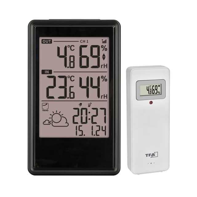 Angebot: TFA Dostmann Wetterstation Funk mit Außensensor ETNA 🌦️⏰