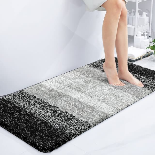 Homaxy Weich Badezimmerteppich 60x120 cm - Rutschfest, Flauschig, Saugfähig! 🛁