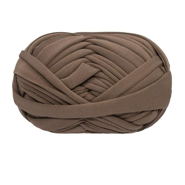 🧶 T-Shirt Garn Strickgarn Stoff Häkelstoff für Summer Hand DIY Tasche Decke Kissen Häkelprojekte 100g (# 23 Hellbraun) - Angebot
