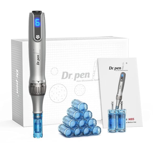 🌟 Dr. Pen Ultima M8S Microneedling Pen: Drahtloser Microneedling Pen - 12 Ersatzkartuschen 🌟