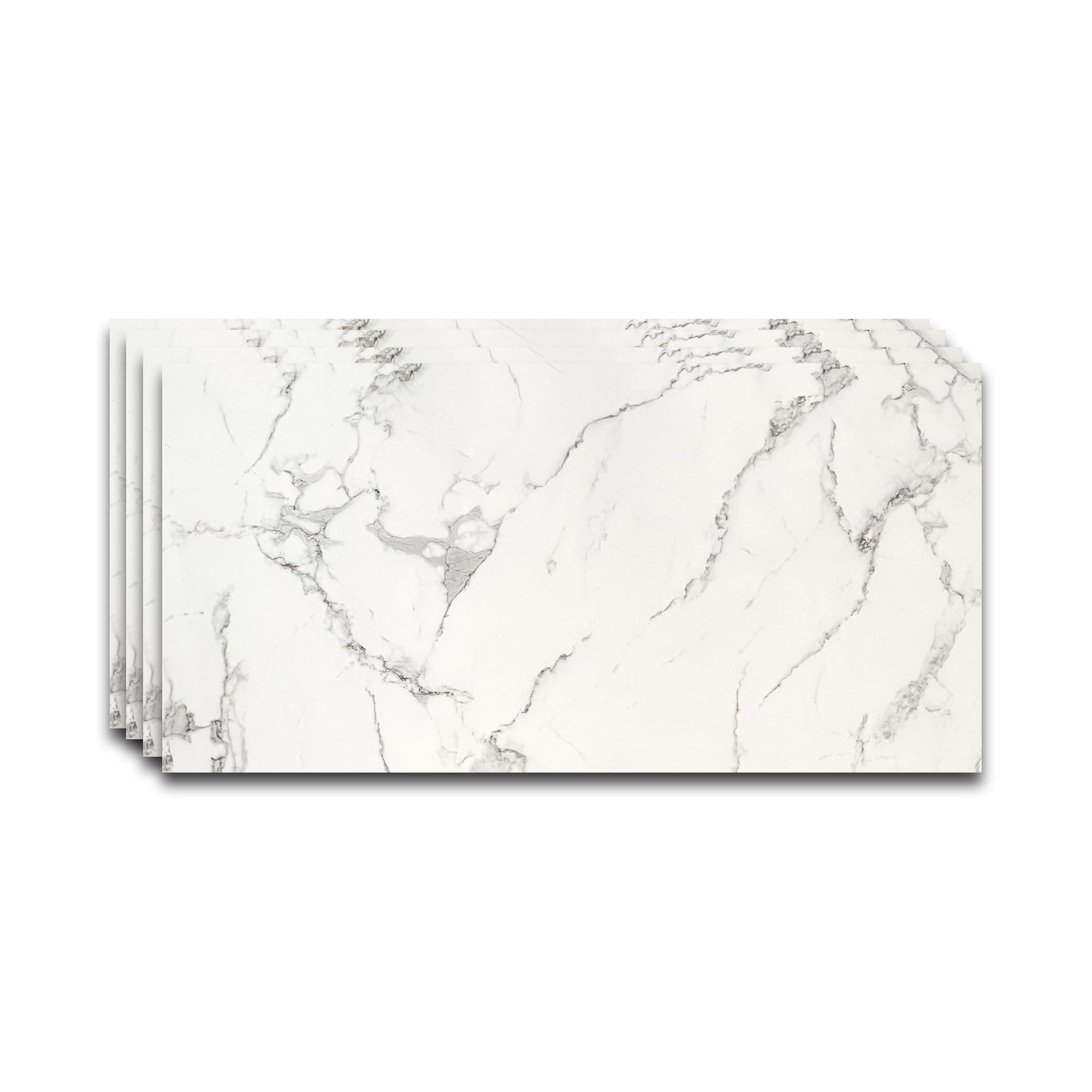 IZODEKOR Wandverkleidung Marmoroptik -4er 120x60cm- Carrara 4x Panels Carrara 🏡🛁