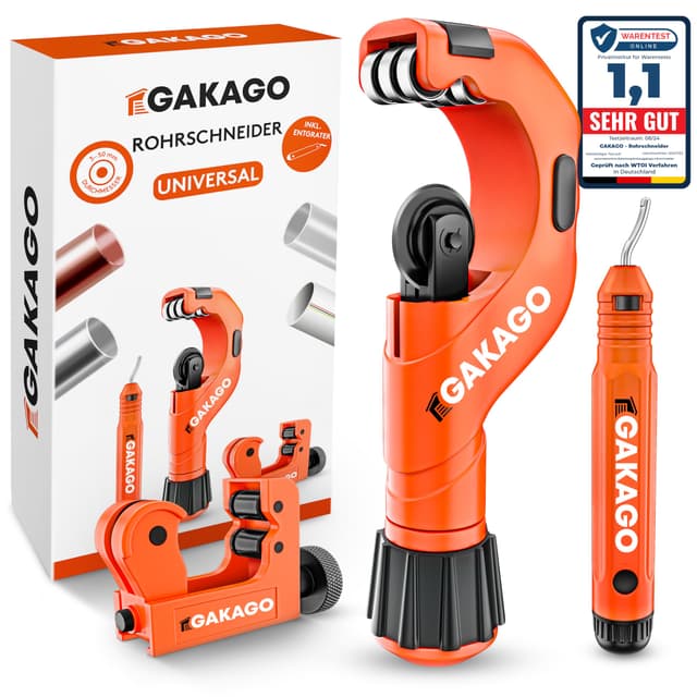 Gakago Rohrschneider Set 3-50mm mit Entgrater - Überlegene Schneidekapazität! 💪🔧