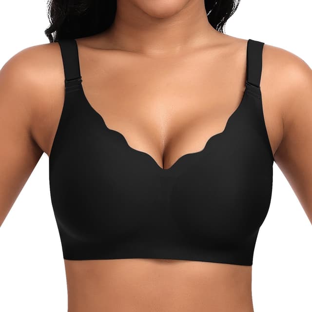 🌟 Jiuday BH Damen ohne Bügel Große Brüste Nahtloser Push Up BH 🌟
