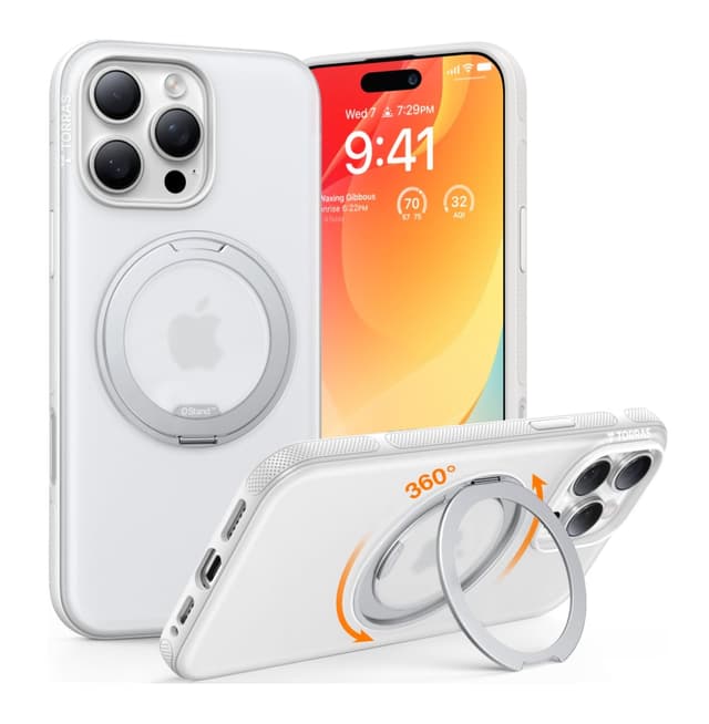 TORRAS 360° Ostand OFitness iPhone 15 Pro Hülle für MagSafe