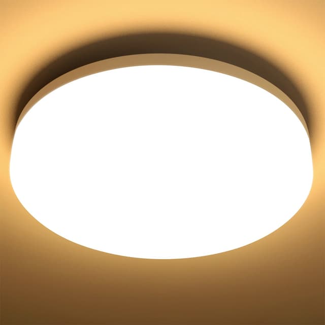 🌟 Super Angebot! Lepro LED Deckenlampe 15W, Wasserfest, Warmweiß Ø22cm - 15W-22cm Warmweiß
