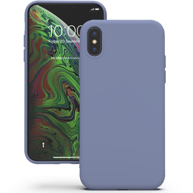 YATWIN iPhone X/XS Hülle - Premium Silikon Handyhülle Lavendelgrau 📱🔥