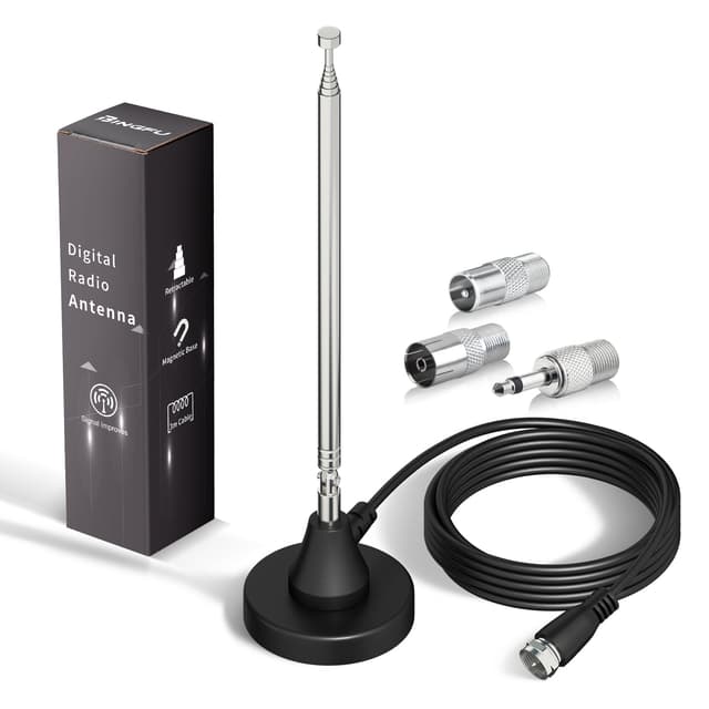 📻 Bingfu DAB+ UKW Radioantenne 🎶 Digitale Teleskopantenne für den Innenbereich