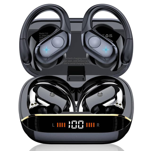 🎧 Bluetooth Kopfhörer Sport: 75H Spielzeit, IP7 Wasserdicht, HiFi Stereo, LED-Anzeige