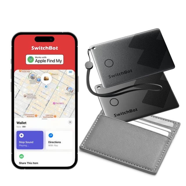 SwitchBot Geldbörsen Tracker Karte 2er-Pack 🌟🔒🌧️