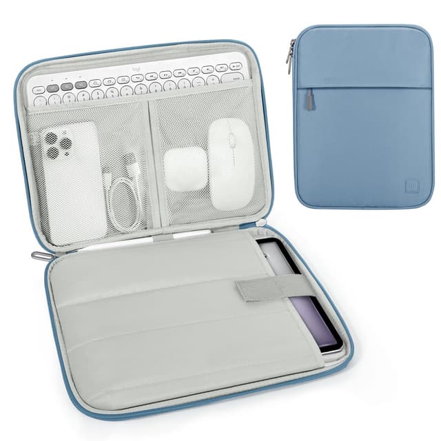 Dadanism 13 Zoll Tablet Tasche Hülle mit Polsterung für iPad Pro 13" M4 2024, iPad Air 13" M3 M2, iPad Pro 12,9" M2 6./5./4./3. Gen, Galaxy Tab S10+ Plus/S9 FE+/S9+ Plus 12,4",Tab P12 12,7", Blau Blau 13 inch 📱💼