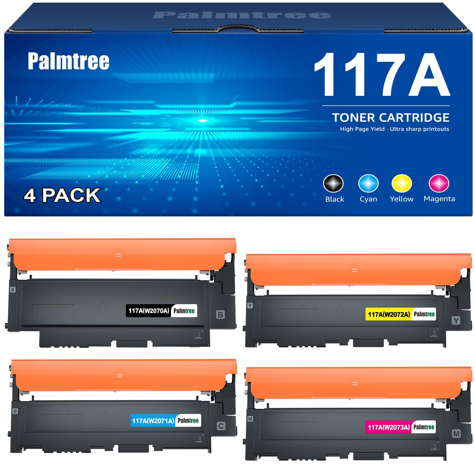 🌴 Palmtree 117A Toner Set für HP Color Laser MFP - Perfekte Druckqualität!