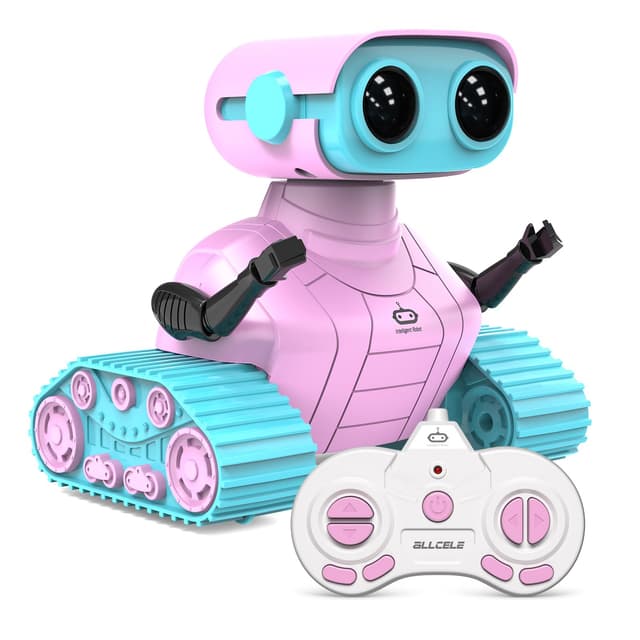 🤖 ALLCELE Roboter Kinder Spielzeug - Wiederaufladbarer Ferngesteuerter Roboter mit LED-Augenmusik und lustigen Klängen