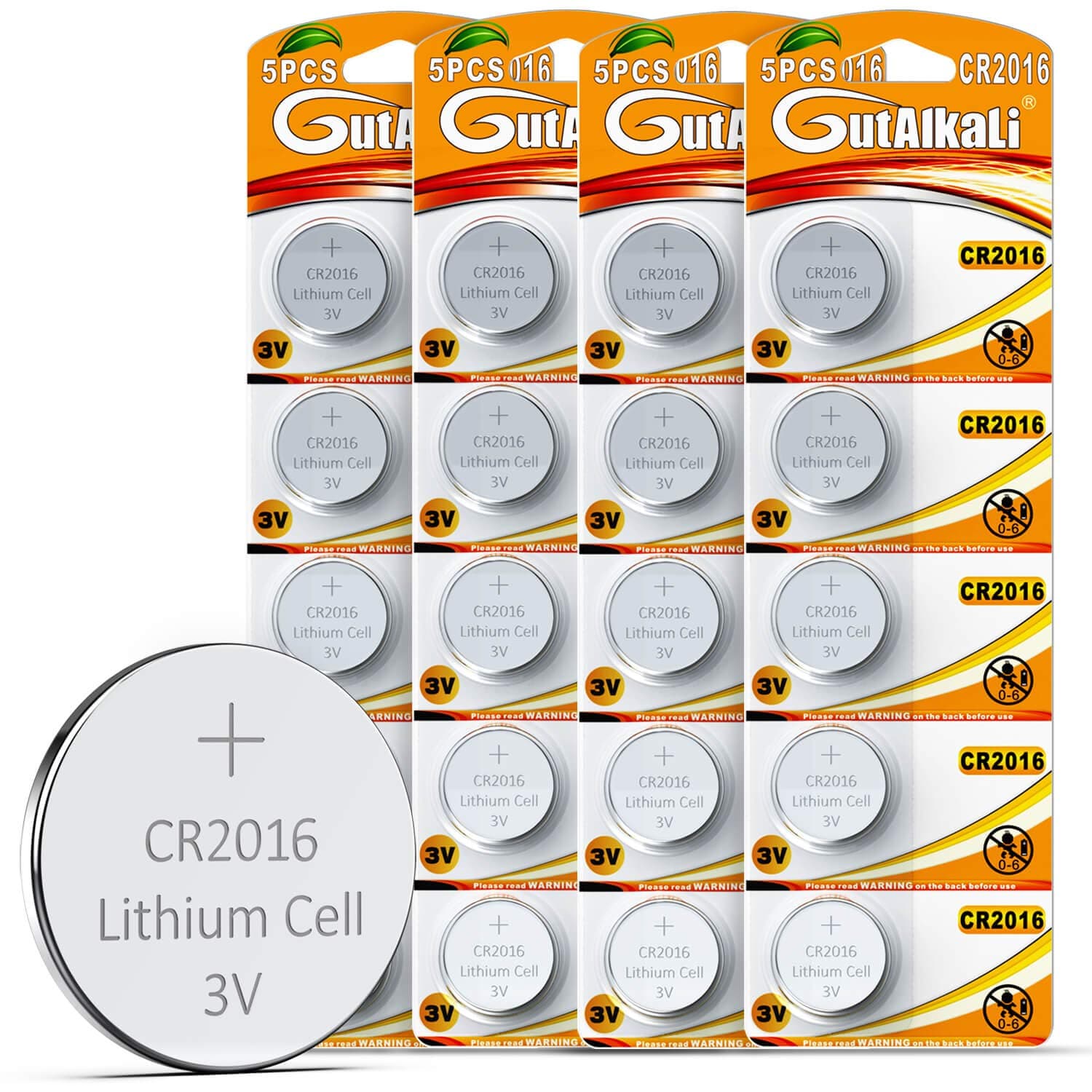 🔋🔋 GutAlkaLi 20 Stück CR2016 3V Lithium Knopfzellen Batterien - Angebot!