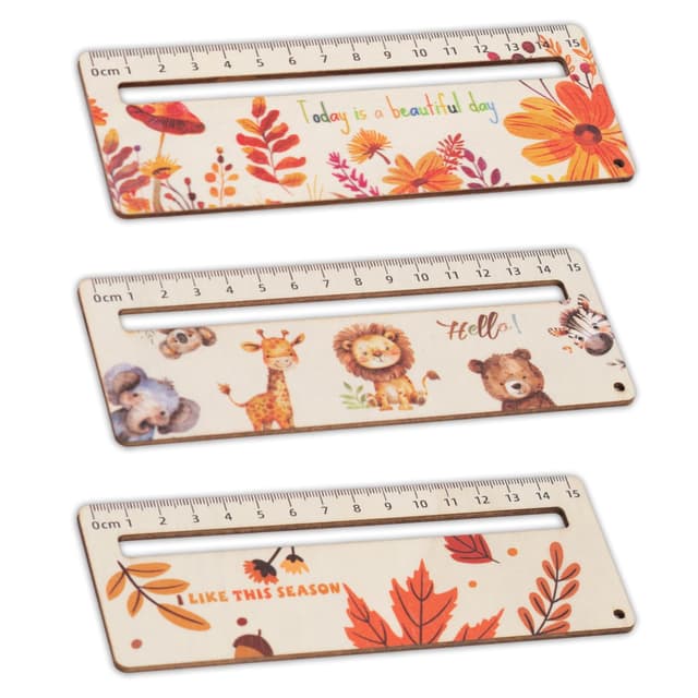 📏🎨 Personalisiertes Lineal-Set für die Schule - 3 Stück 15 cm Lineal 🎁✏️