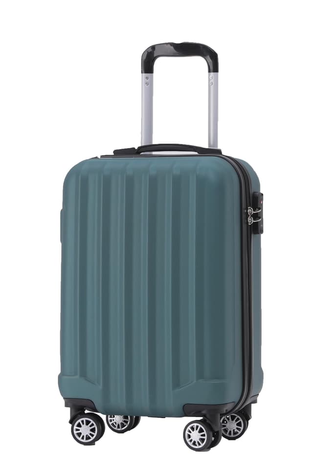 BEIBYE TSA-Schloß 2080 Hangepäck Zwillingsrollen Reisekoffer Koffer Trolley Hartschale Handgepäck M(Dunkelgreen, M)