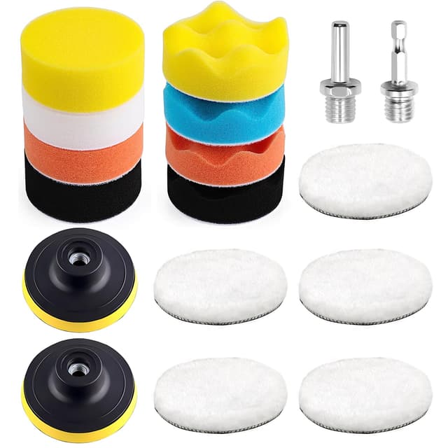 🌟 Tolles Angebot! Qeuufieu 80mm Polierschwämme Pads, 17 Stück Polierset 🚗