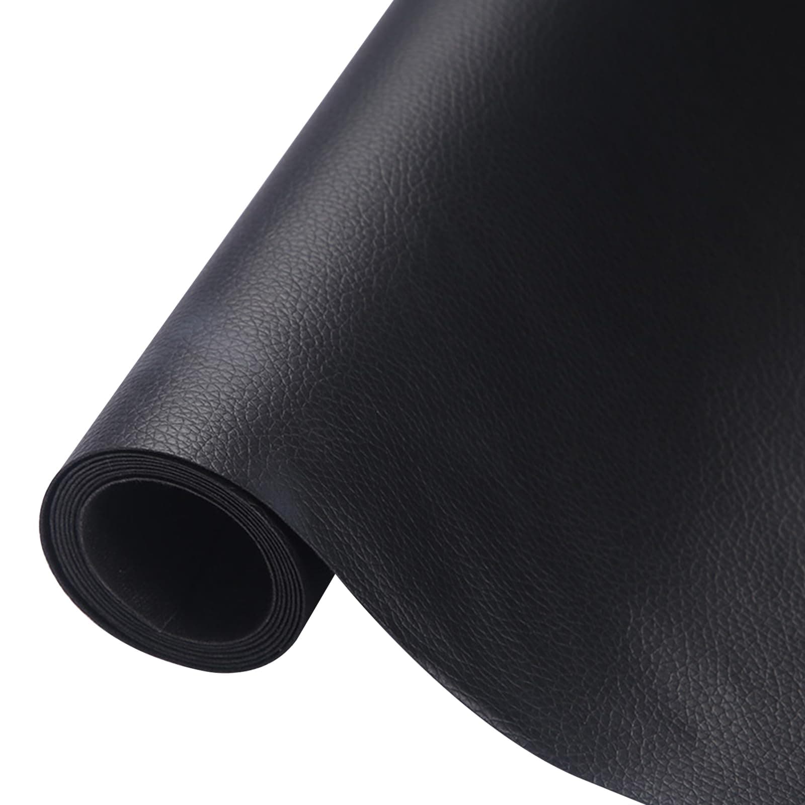🌟 HOLAHOLA Kunstleder Selbstklebend Set Schwarz 43x300cm - Leder Reparatur für Möbel, Sofa, Autositze