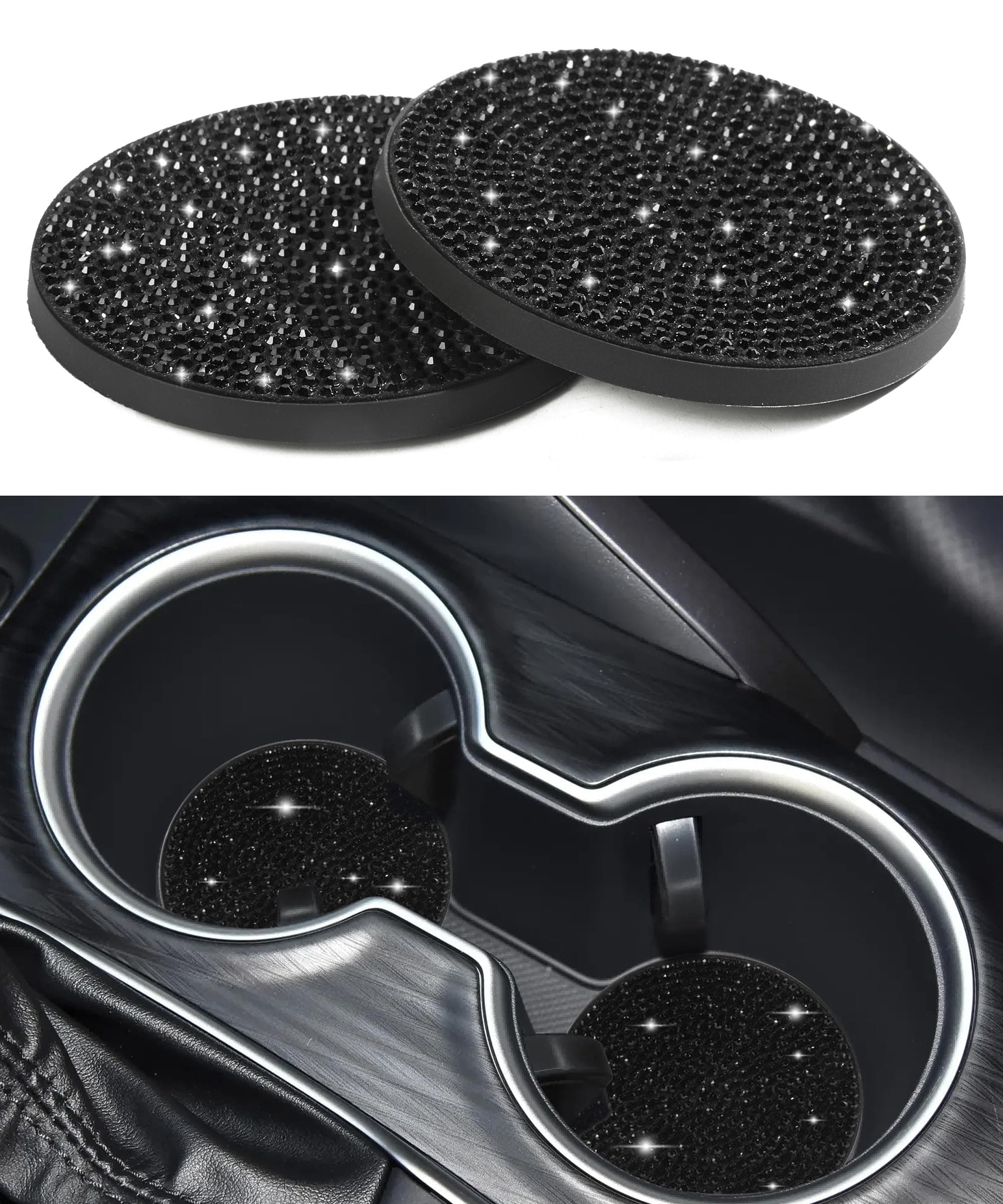 🚗🌟 Flaconi 2PCS Auto Untersetzer - Auto Accessoires Innenraum für Frauen