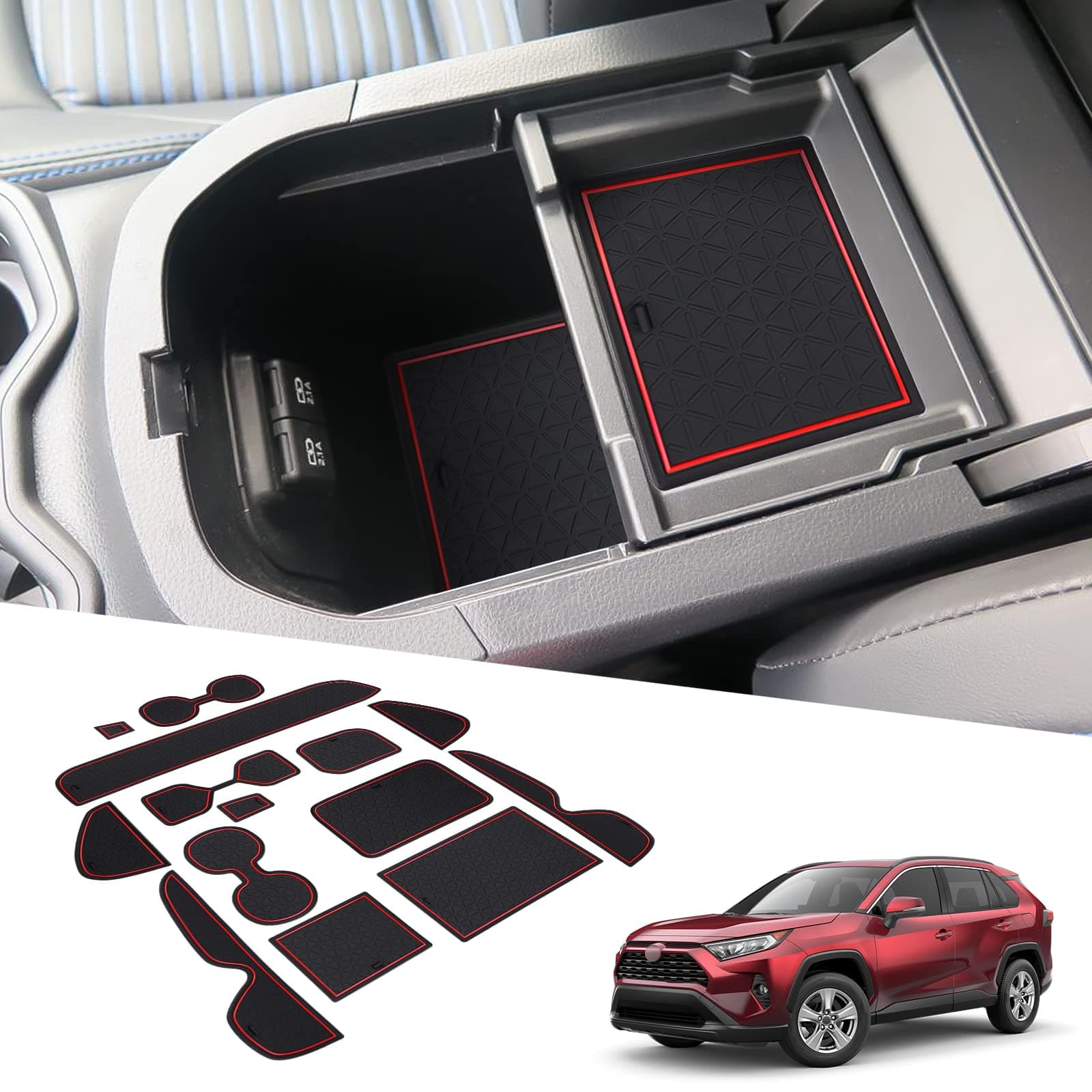 BIXUAN Kompatibel mit Toyota RAV4 5 Gen 50er Serie 2019-2025 Antirutschmatten