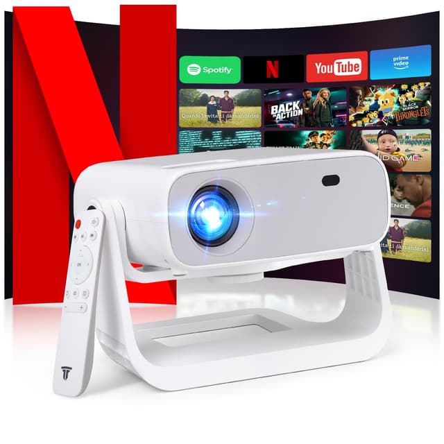 Wielio 2025 Neuer Upgraded Full HD 1080P Beamer mit 4K Unterstützung