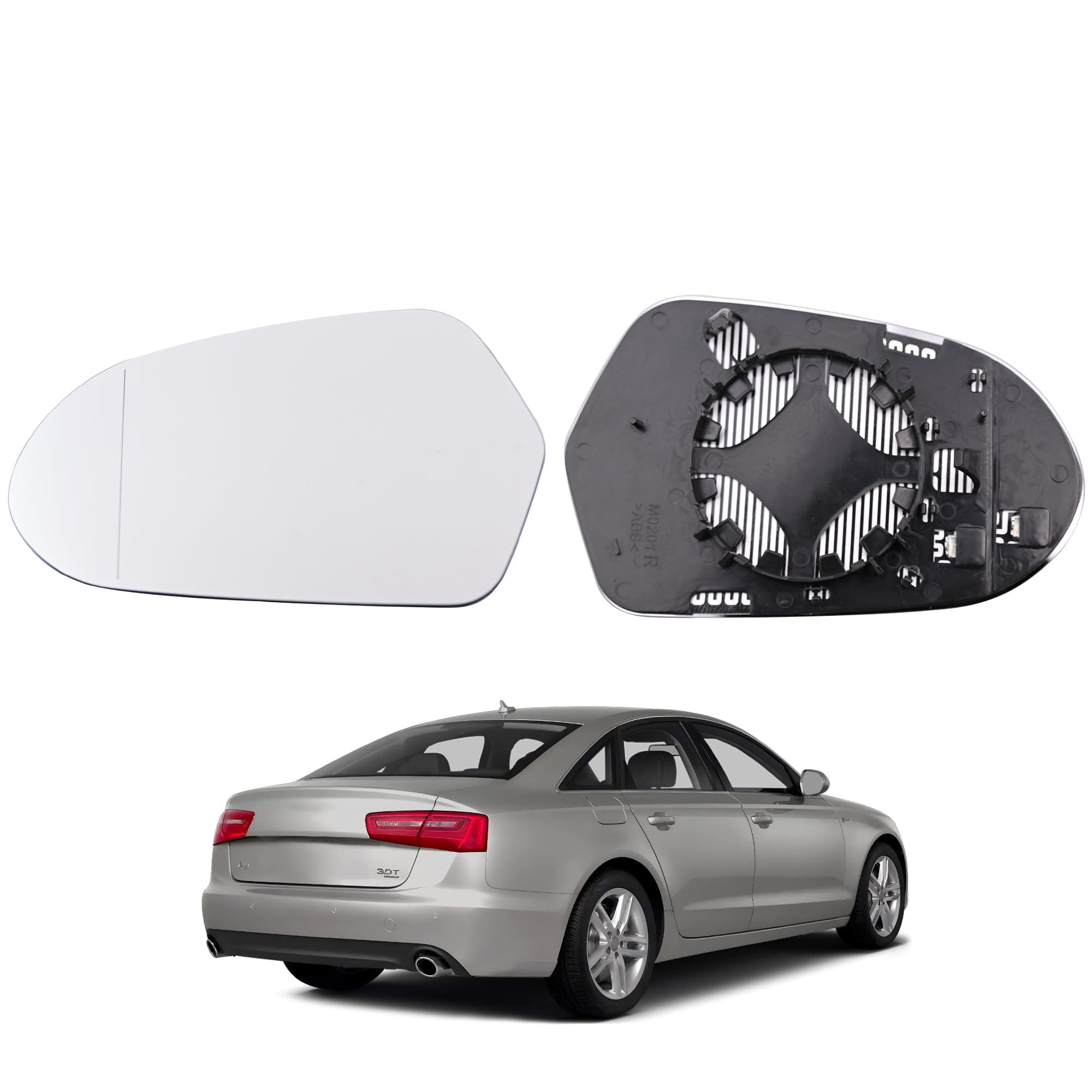 🚗 Hebstw Spiegelglas Ersatz für 2011-2018 Audi A6 🔥