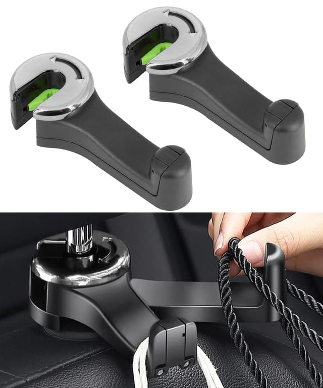 🚗 Flaconi Auto Organizer 2-in-1 Kopfstützenhaken (Silber) 🛍️