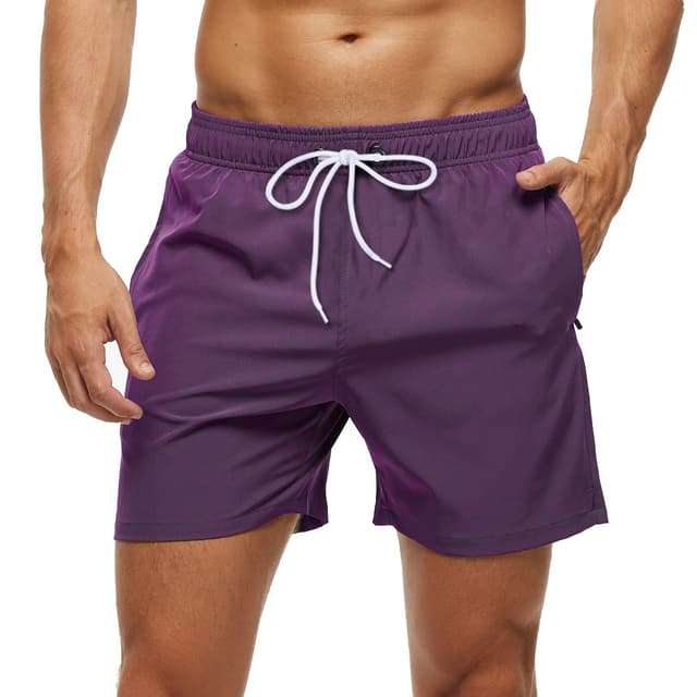 🩳 Arcweg Badehose für Herren mit Reißverschlusstasche M Lila