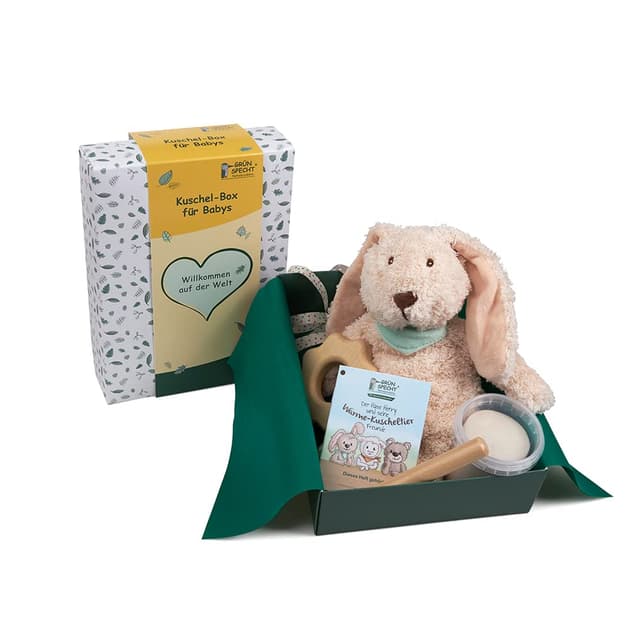 👶🐰 GRÜNSPECHT Kuschel-Box für Babys 🌼📚