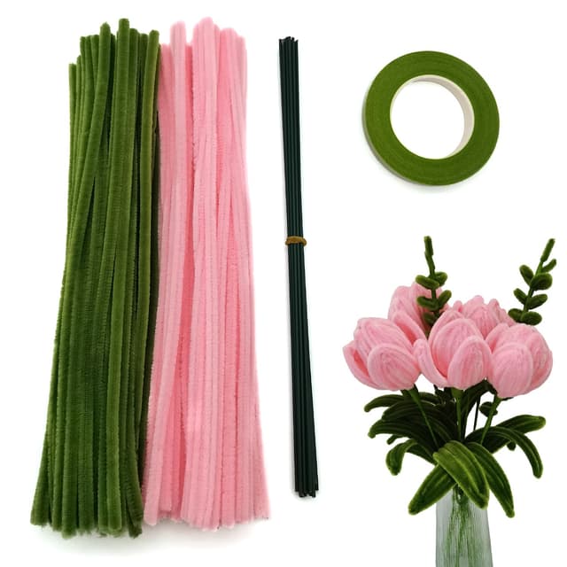 🌷 Kreatives Pfeifenreiniger Blumen Set für DIY-Projekte 🌿