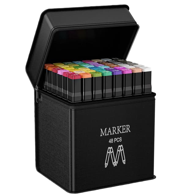 AOMEES Filzstifte 48+4 Farben Marker Set ✨