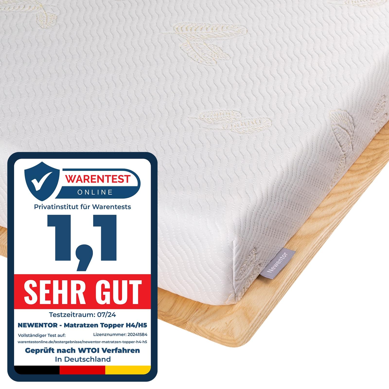 Neuentor® Matratzen Topper 120x200cm H4 H5 Hart 🛏️