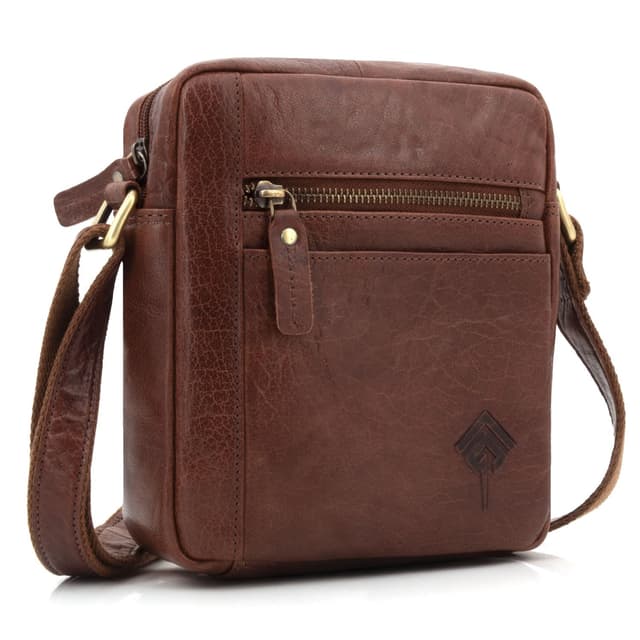 Ekavale Echtleder-Umhängetasche für Herren 🎒 Vintage Schultertasche - Messenger Bag für Business und Freizeit