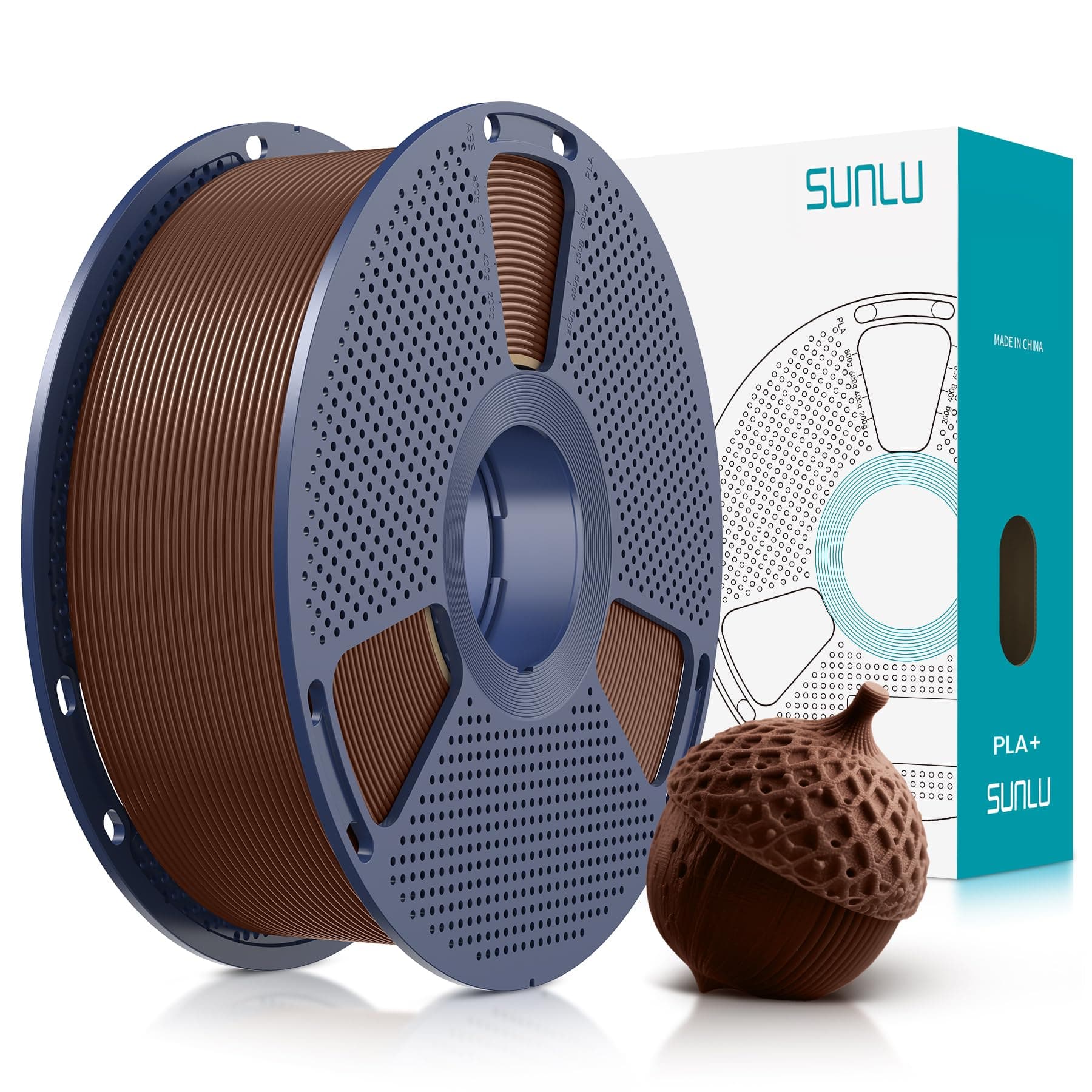 SUNLU PLA+ Filament 1.75mm 1KG Kaffeebraun 🌞🔧🖨️