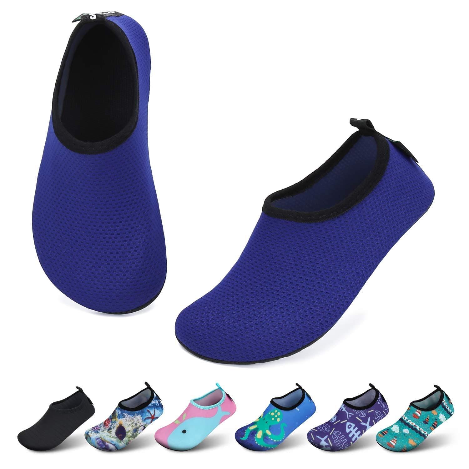 🌊👧👦 SAGUARO Kinder Badeschuhe Mädchen Schwimmschuhe Junge Schnell Trocken Outdoor Aqua Schuhe Pool Yoga 21-35EU 34/35 EU Blau - Angebot!
