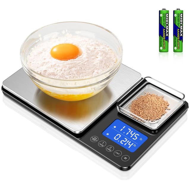 Digitale Küchenwaage mit Dual-Plattformen 15kg/1g & 500g/0.01g 🌟