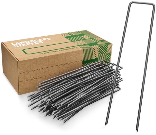 🌿🔨 GardenGloss® Stabile Erdanker aus Stahl (25 Stück) - Unkrautvlies, Gartenvlies, Zaun & Netz