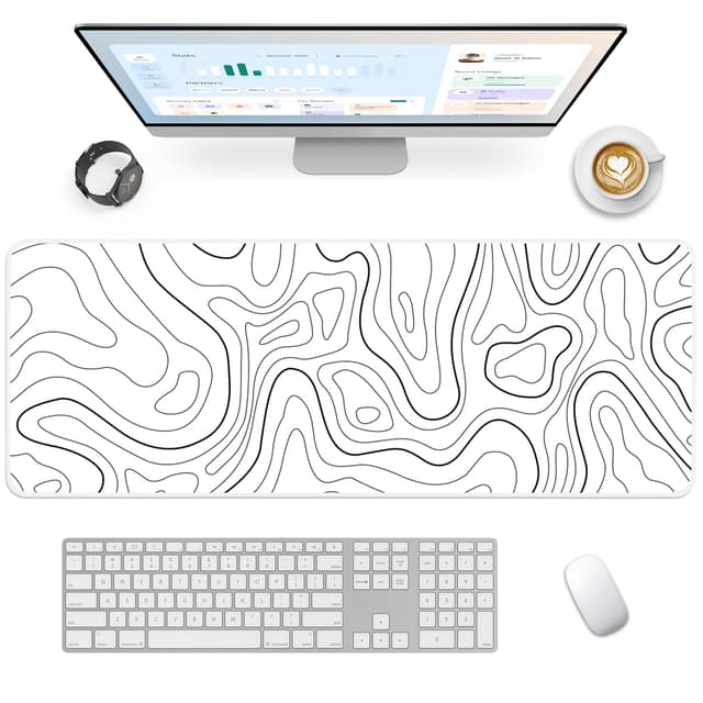 Giecy Gaming Mauspad XXL, Mousepad 900x400mm - Groß Schreibtischunterlage mit Rutschfester Gummibasis