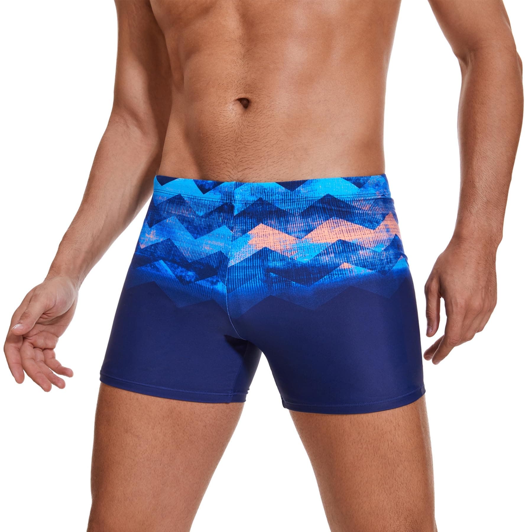 🏊‍♂️ AMZSPORT Badehose Herren Kurz Schwimmhose Eng Wassersport Badeshorts S 114007-blau
