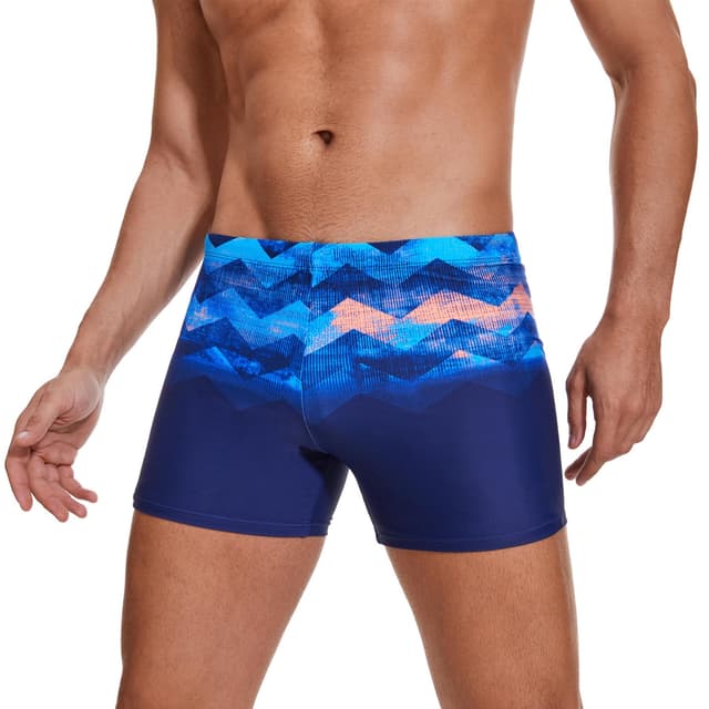 🏊‍♂️ AMZSPORT Badehose Herren Kurz Schwimmhose Eng Wassersport Badeshorts S 114007-blau