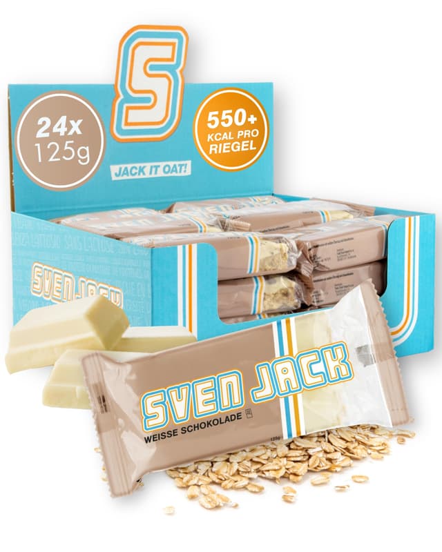 Sven Jack (Energy Cake) – Weiße Schokolade - Haferflockenriegel mit saftig weicher Form