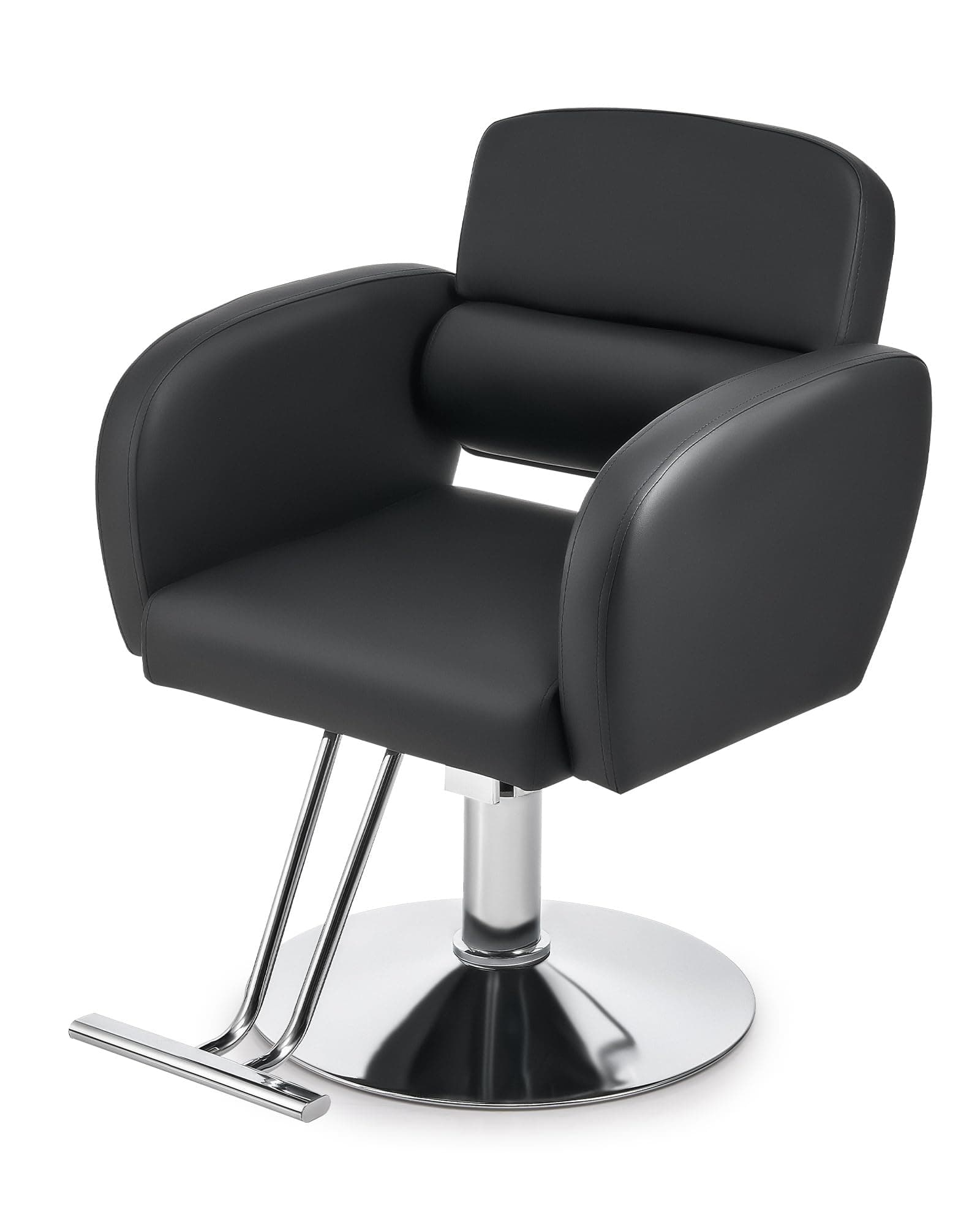 CO-Z Friseurstuhl Schwarz | Klassischer Friseurstuhl mit 360° Drehbarkeit und hydraulischer Anpassung